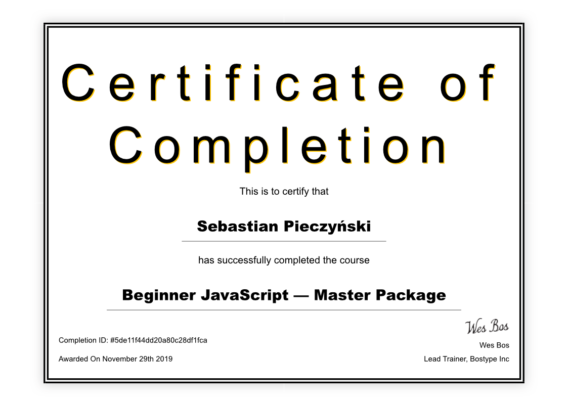 Beginner Javascript Course